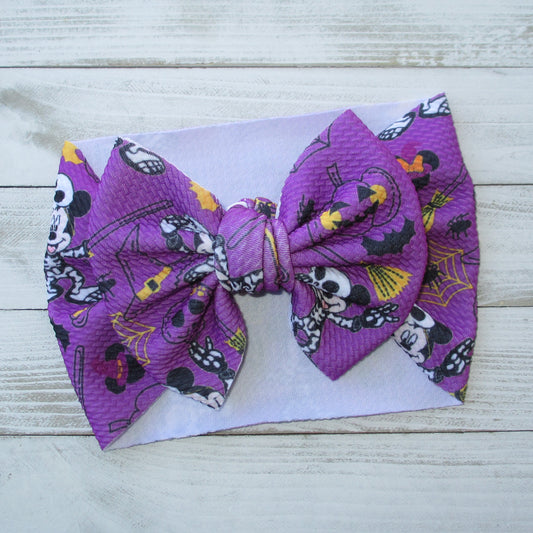 Mickey's Halloween Headwrap Bow