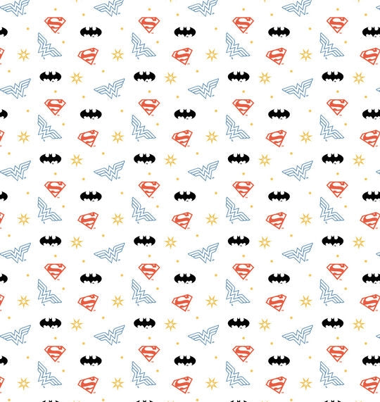 Superhero's on White Hairbow