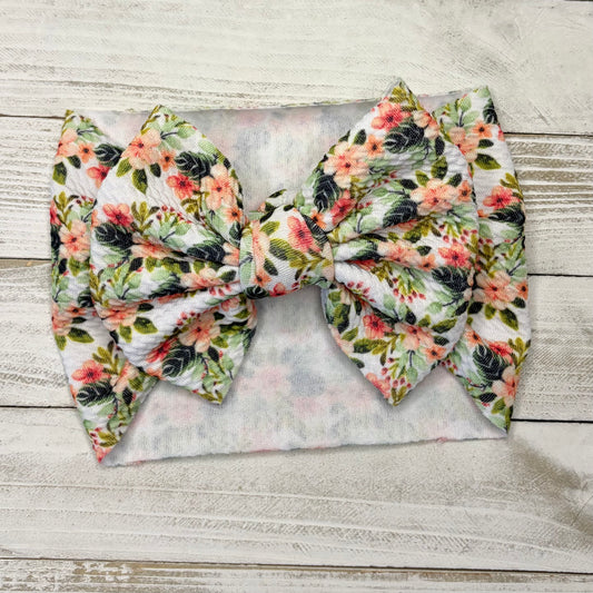Tropical Floral Headwrap Bow