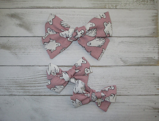Glowing Ghost Pink Hairbow